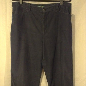 Lauren Ralph Lauren Navy Cotton Pants 1% Elastane